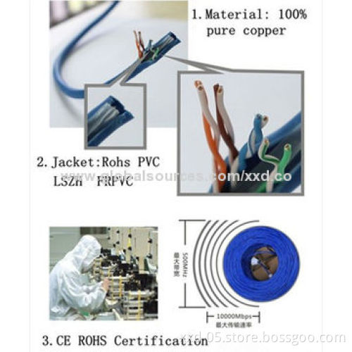 350MHz Systimax UTP Cat6 Network LAN Cable, 120m Working Distance